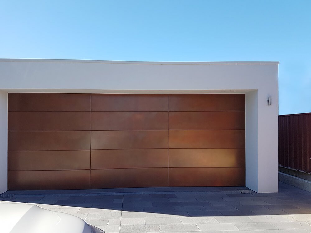 Wood elegant garage door modern